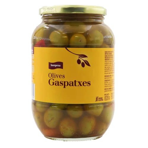 BONPREU Aceitunas adobadas con ajo