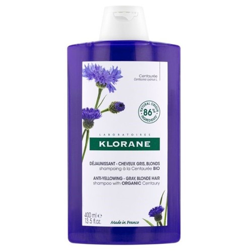 KLORANE  Xampú de centàurea per cabells blancs i grisos