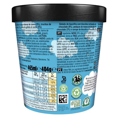 BEN&JERRY'S Gelat cookie dough s'wich up