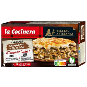 LA COCINERA Lasanya xampinyons i bolets