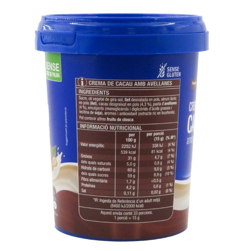 BONPREU Crema de cacau amb avellanes de 2 colors