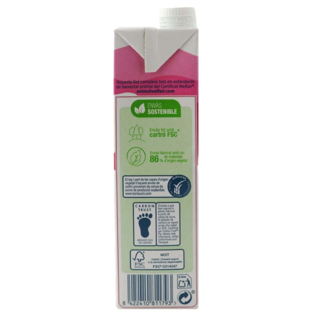 BONPREU Leche desnatada en cartón
