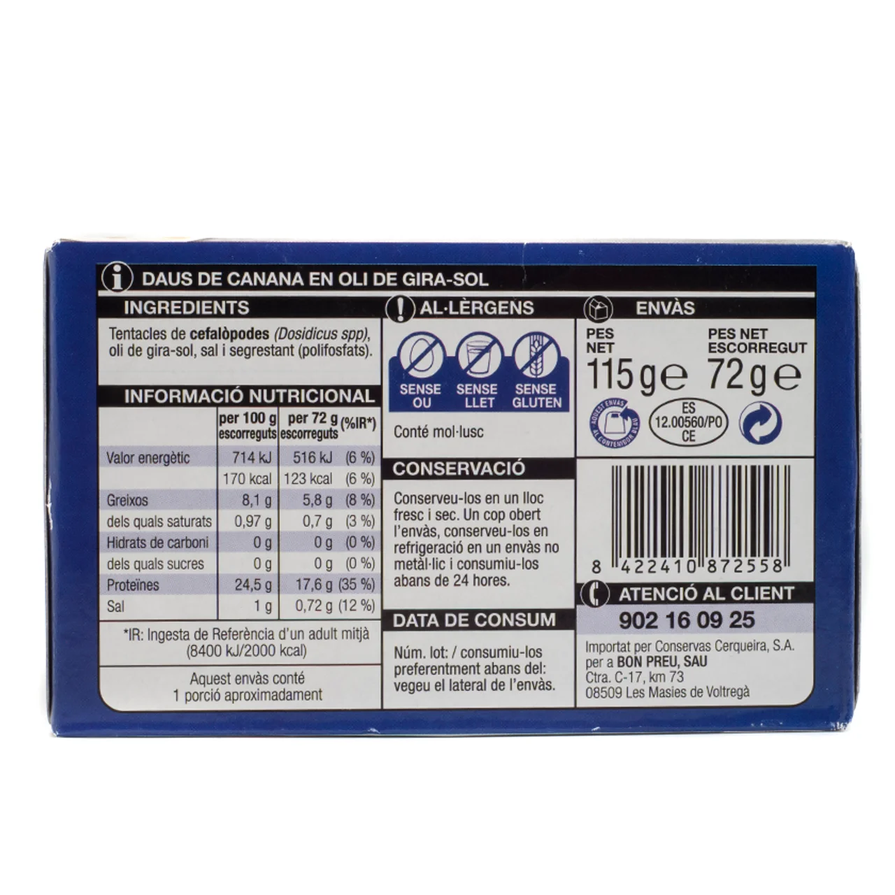 BONPREU Canana dados aceite