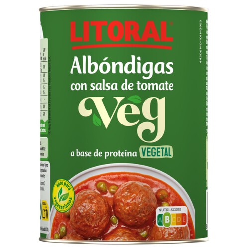 LITORAL Mandonguilles amb salsa de tomàquet proteína vegetal