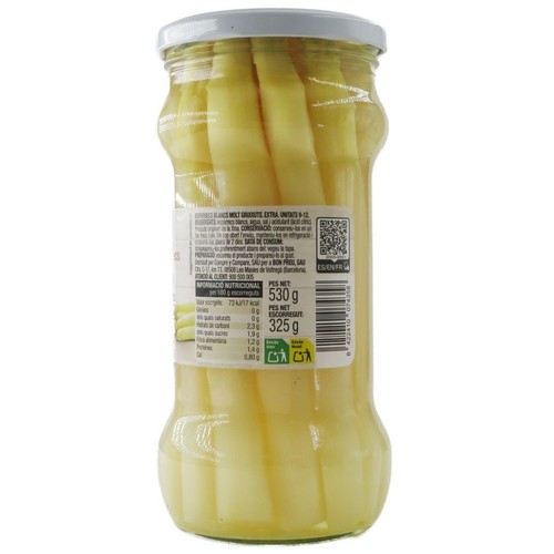 BONPREU Espàrrecs blancs molt gruixuts