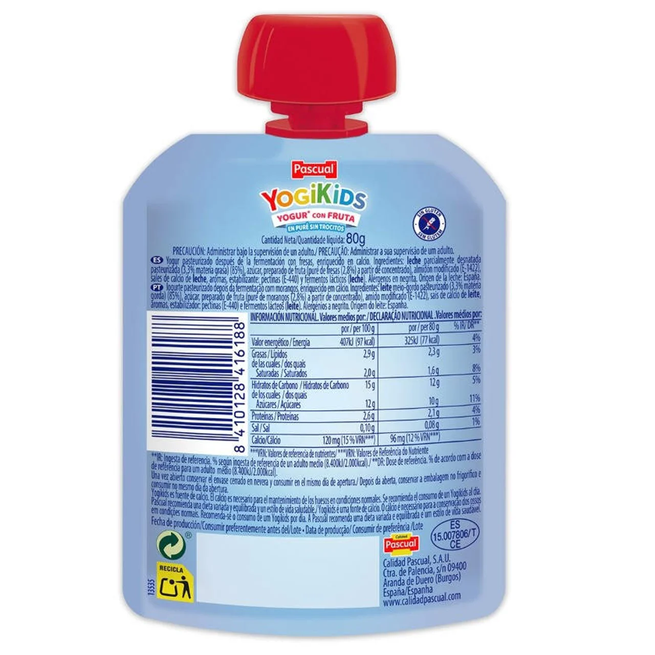 Yogur líquido de fresa