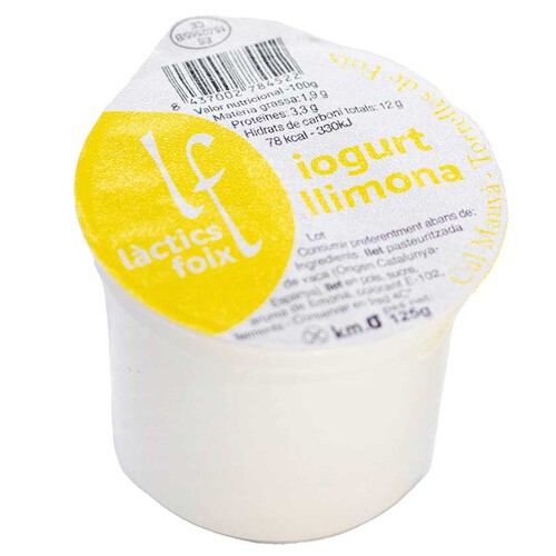 LÀCTICS FOIX Iogurt de llimona Km0