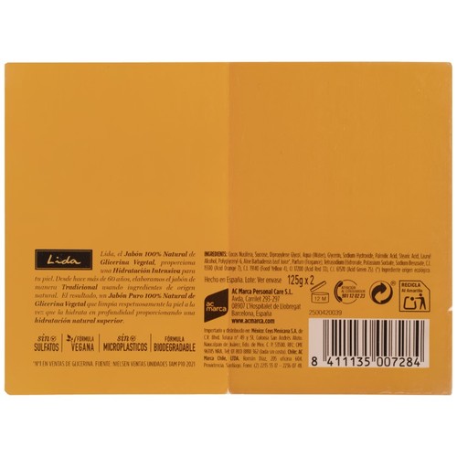 LIDA Sabó ecològic 100% natural de glicerina vegetal