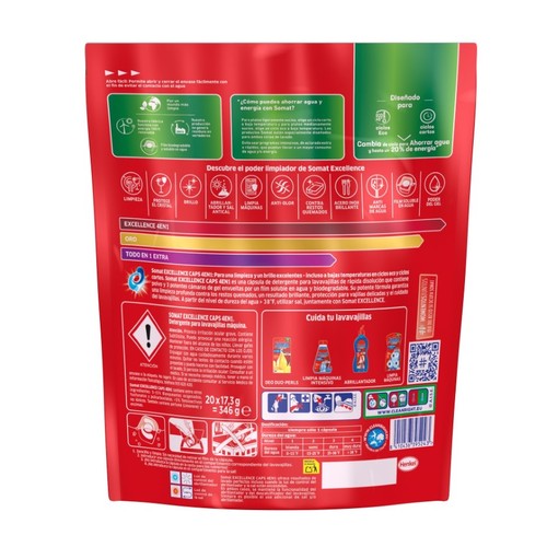 SOMAT Rentavaixella 4 en 1 Excellence en bossa de 20 dosis