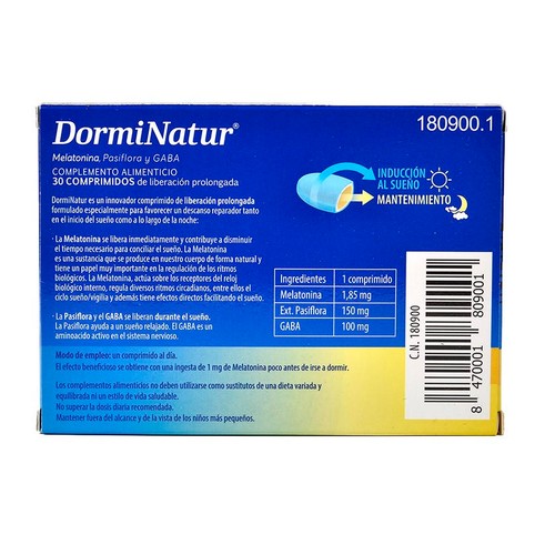 DORMINATUR Complement alimentari de melatonina