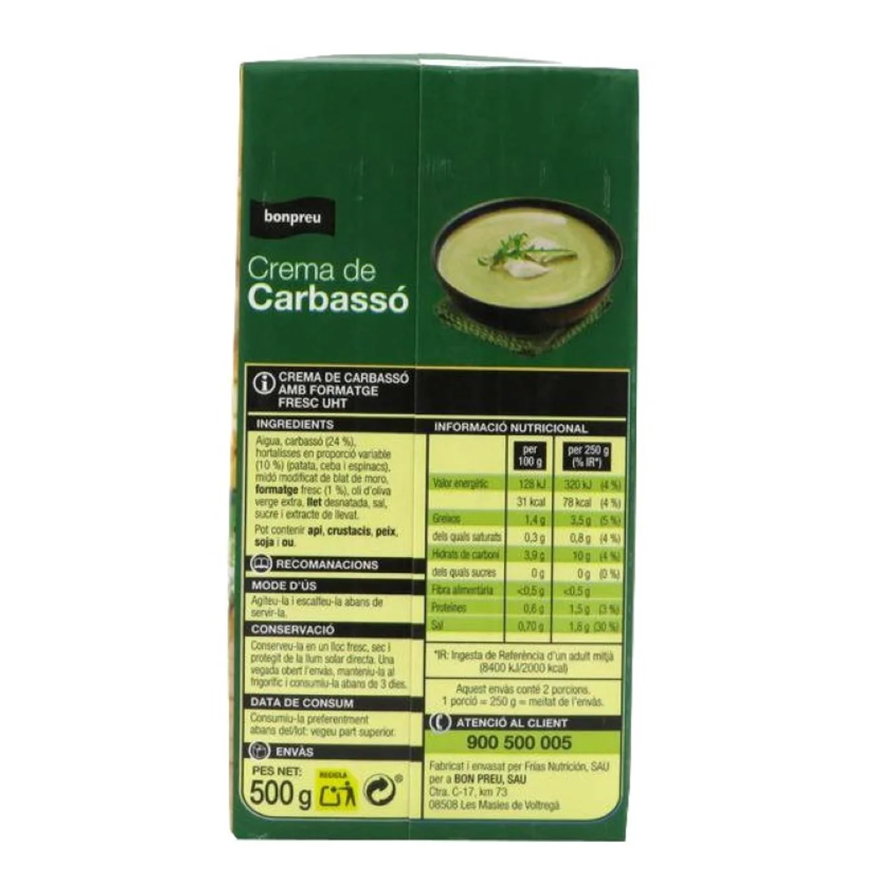 BONPREU Crema de calabacin