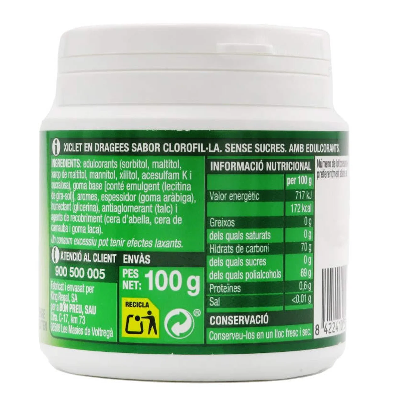 BONPREU Chicles con sabor a clorofila
