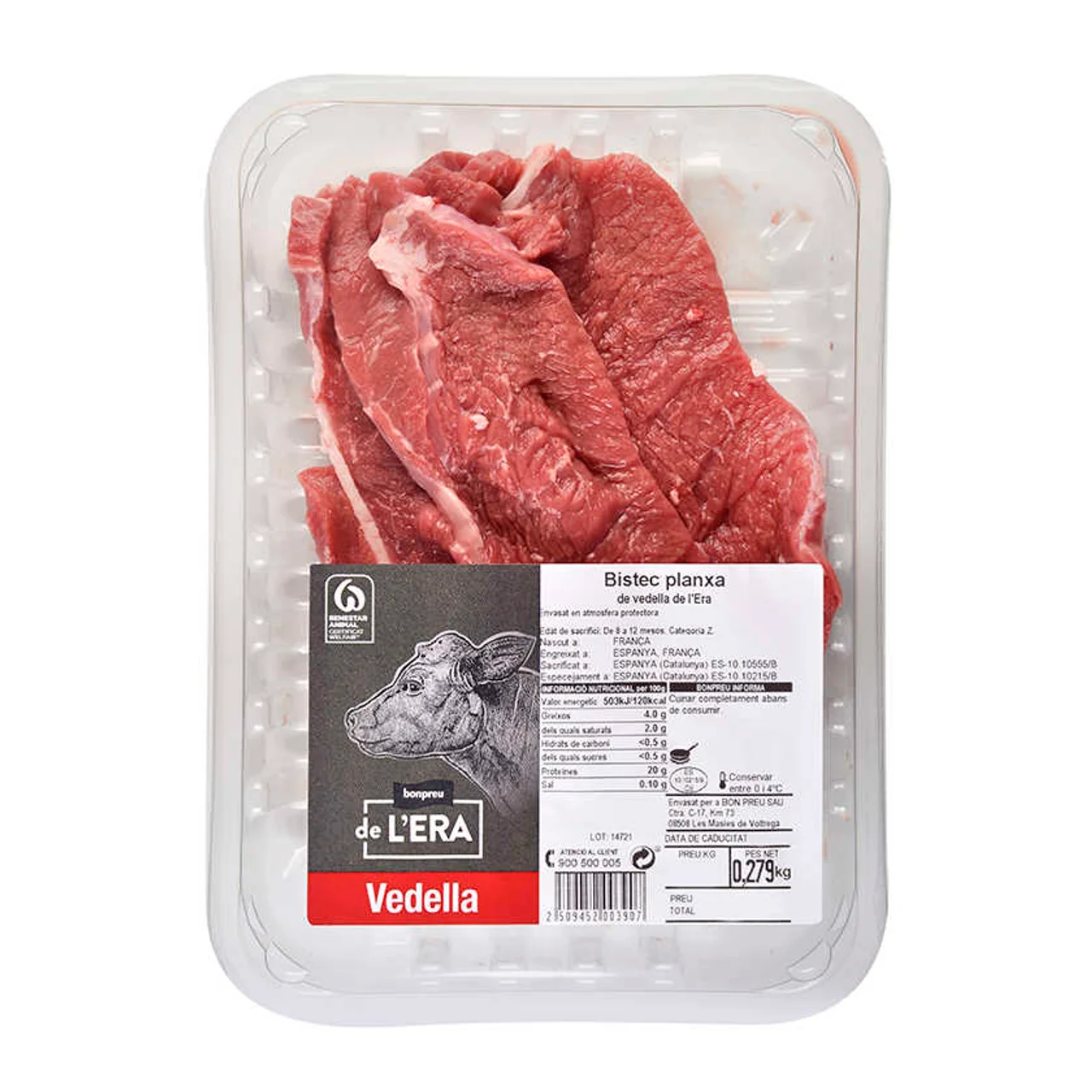BONPREU DE L'ERA Bistec de ternera