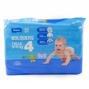 BONPREU Pañales T4 (9-15 kg)