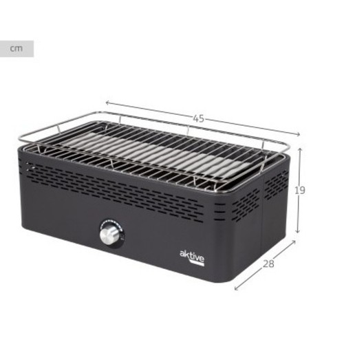AKTIVE Barbacoa de sobretaula de carbó