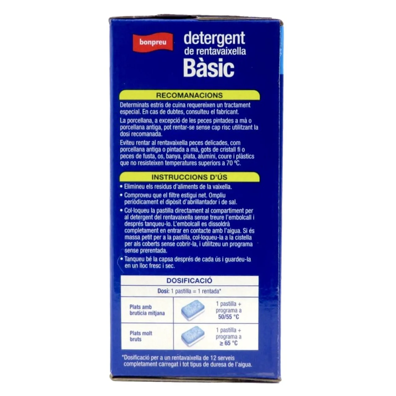 BONPREU Detergente lavavajilla básico de 50 dosis
