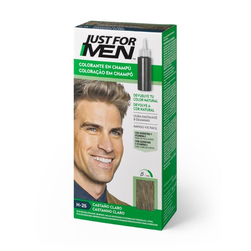 JUST FOR MEN Colorant en xampú castany clar