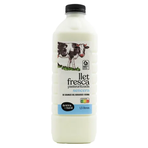 TERRA I TAST Leche fresca pasteurizada semidesnatada Km0