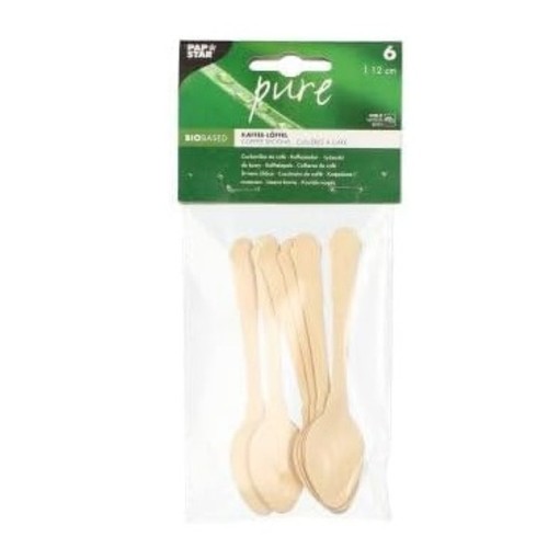 PAPSTAR Cullereta fusta cafè Pure 12cm