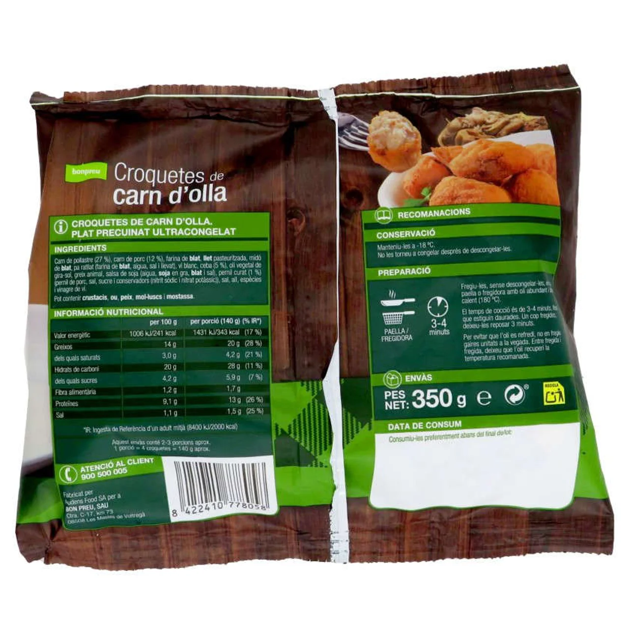 BONPREU Croquetas de carne de olla