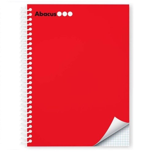 ABACUS Llibreta A5 color vermell de 120 fulls