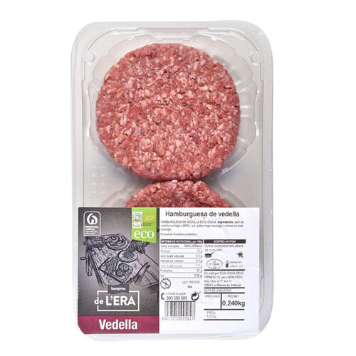 BONPREU Hamburgueses de vedella ecològica