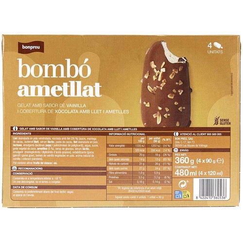 BONPREU Gelat bombó ametllat