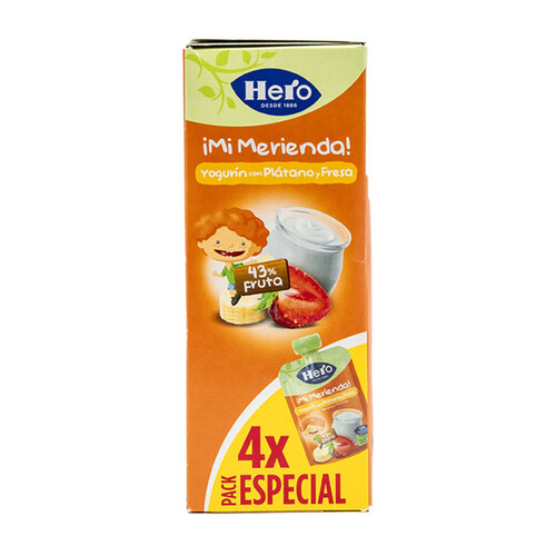 HERO Puré de fruites iogurt amb plàtan i maduixa