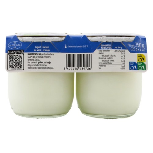 TERRA I TAST Iogurt natural ecològic