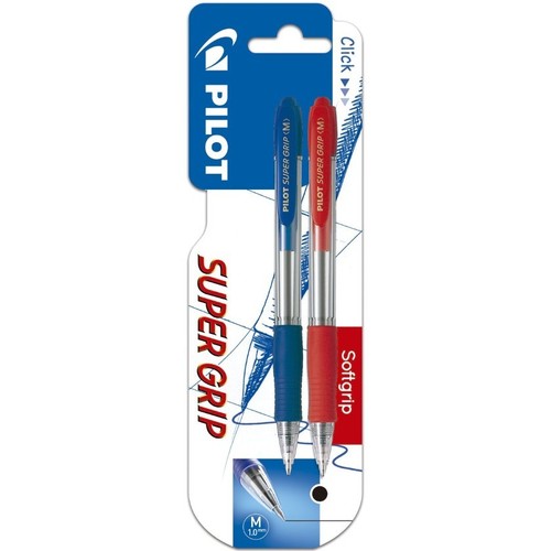 PILOT Bolígrafs colors blau i vermell Soft Grip