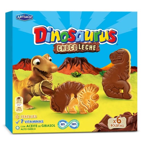 DINOSAURUS Galetes de xocolata amb llet