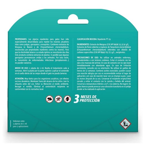 BIOCIDA Pipetes repel·lents per a gats