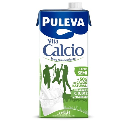 PULEVA VITA CALCIO Llet semidesnatada amb calci en cartró
