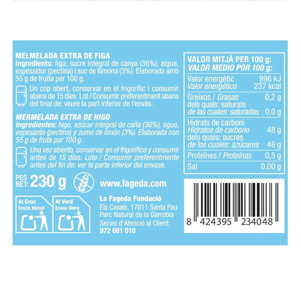 Mermelada extra de higo negro Km0