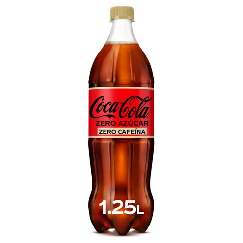 COCA-COLA Refresc de cola zero sense cafeïna en ampolla