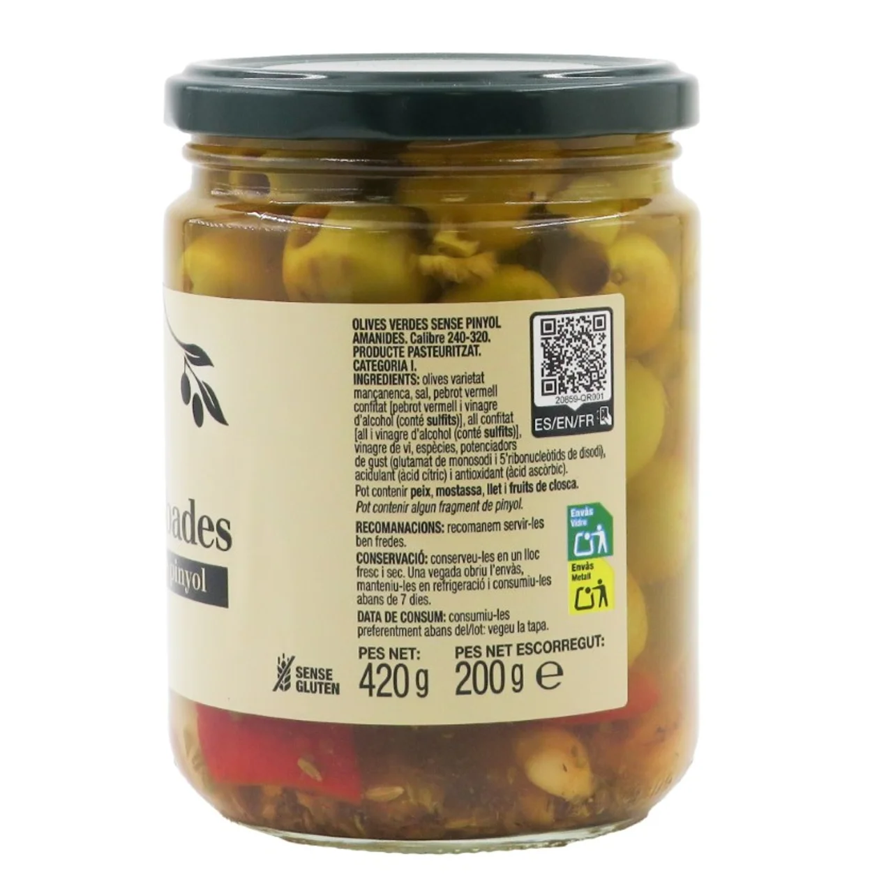 BONPREU Aceitunas adobadas sin hueso
