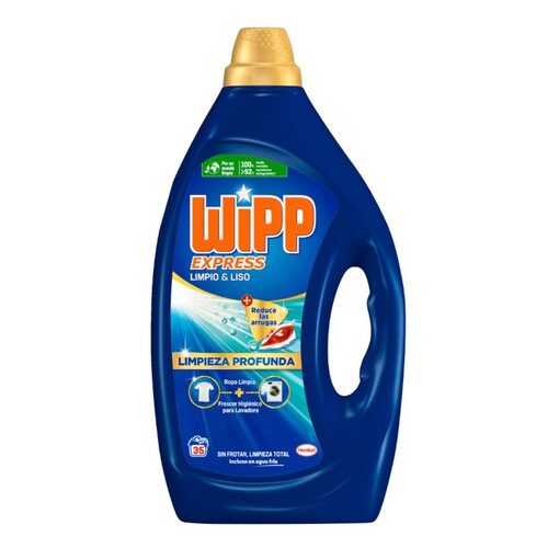 WIPP Detergent líquid llis sense arrugues de 35 dosis