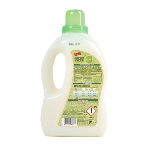 BONPREU Detergent ecològic amb sabó vegetal de 24 dosis