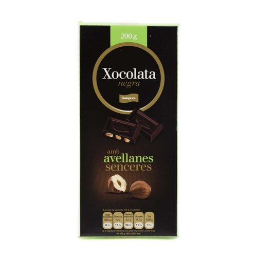 BONPREU Xocolata negra amb avellanes
