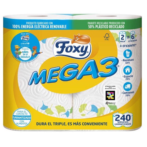 FOXY MEGA3 Paper de cuina  2 un.