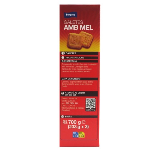 BONPREU Galetes amb mel