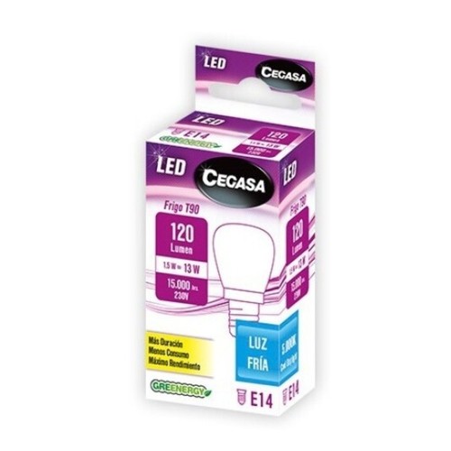 CEGASA Bombeta Led E14T90 llum freda 15W-5.000K