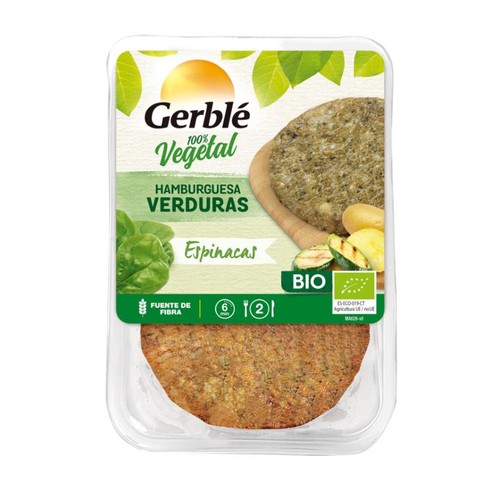 GERBLÉ Hamburguesa de verdures espinacs ecològica