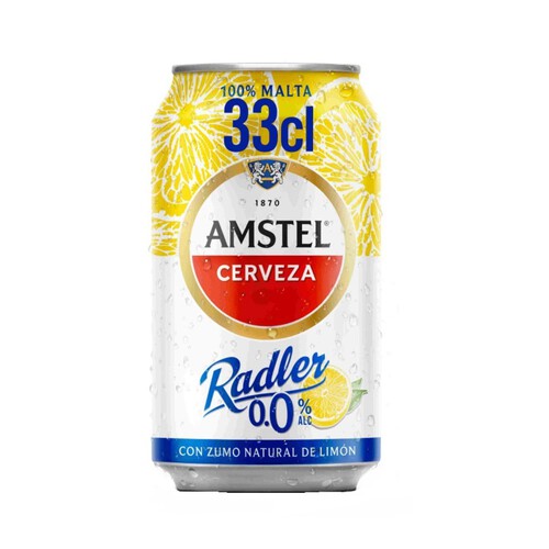 RADLER Cervesa amb suc de llimona sense alcohol en llauna