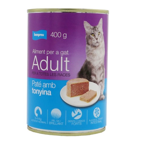 BONPREU Menjar paté amb tonyina per a gat adult