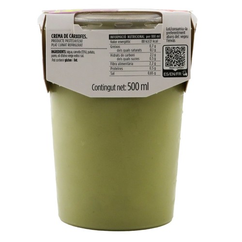 TERRA I TAST Crema de carxofes