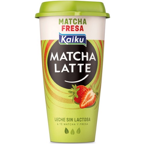 KAIKU Té matcha amb maduixa i llet sense lactosa