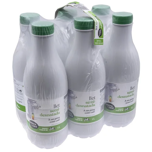 TERRA I TAST Leche entera Km0 6x1L en botella