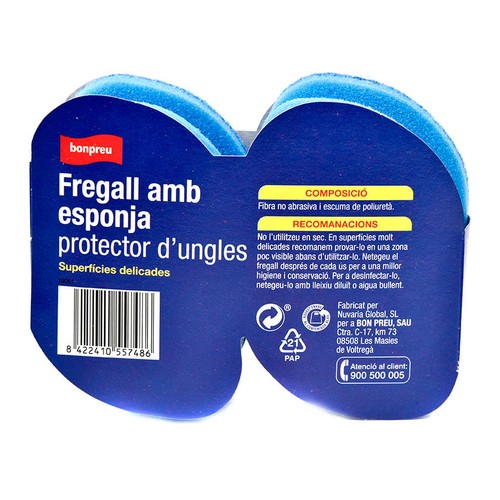 BONPREU Fregall amb esponja ovalat