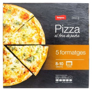 BONPREU Pizza al horno de piedra 5 quesos